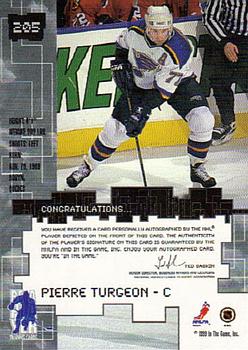 2002-03 Be a Player Signature Series - Autograph Buybacks 1999-00 #205 Pierre Turgeon Back