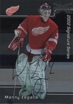 2002-03 Be a Player Signature Series - Autograph Buybacks 2001-02 #010 Manny Legace Front