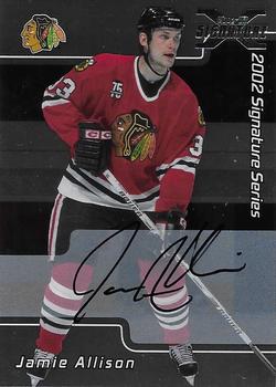 2002-03 Be a Player Signature Series - Autograph Buybacks 2001-02 #090 Jamie Allison Front