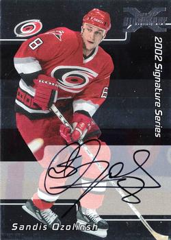 2002-03 Be a Player Signature Series - Autograph Buybacks 2001-02 #163 Sandis Ozolinsh Front