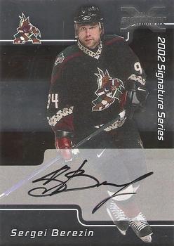 2002-03 Be a Player Signature Series - Autograph Buybacks 2001-02 #193 Sergei Berezin Front