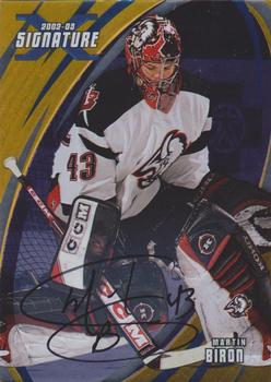 2002-03 Be a Player Signature Series - Autographs Gold #080 Martin Biron Front