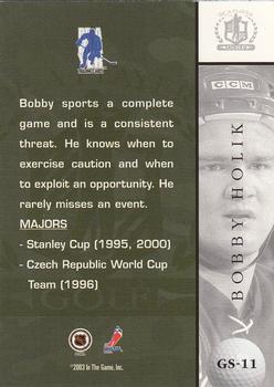 2002-03 Be a Player Signature Series - Golf #GS-11 Bobby Holik Back