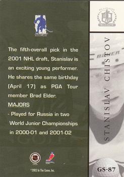 2002-03 Be a Player Signature Series - Golf #GS-87 Stanislav Chistov Back