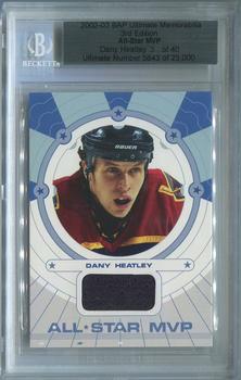 2002-03 Be a Player Ultimate Memorabilia - All-Star MVP #NNO Dany Heatley Front