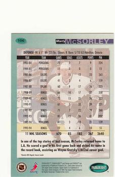 1994-95 Parkhurst #106 Marty McSorley Back