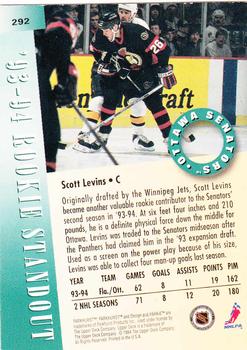 1994-95 Parkhurst #292 Scott Levins Back
