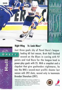 1994-95 Parkhurst #309 Brett Hull Back