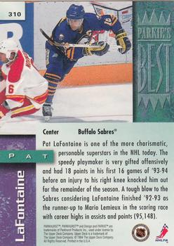 1994-95 Parkhurst #310 Pat LaFontaine Back