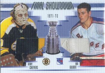 2002-03 Be a Player Ultimate Memorabilia - Finals Showdown #13 Gerry Cheevers / Rod Gilbert Front