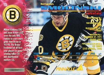 1994-95 Pinnacle #13 Bryan Smolinski Back