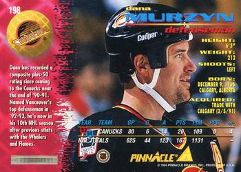 1994-95 Pinnacle #198 Dana Murzyn Back