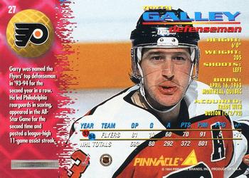 1994-95 Pinnacle #27 Garry Galley Back