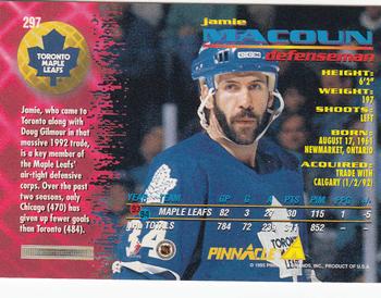 1994-95 Pinnacle #297 Jamie Macoun Back