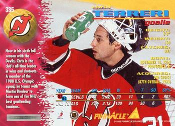 1994-95 Pinnacle #335 Chris Terreri Back