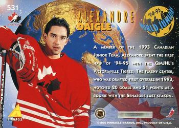 1994-95 Pinnacle #531 Alexandre Daigle Back