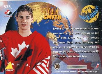 1994-95 Pinnacle #535 Ryan Smyth Back