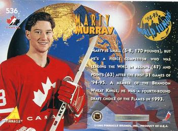 1994-95 Pinnacle #536 Marty Murray Back