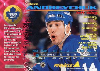 1994-95 Pinnacle #5 Dave Andreychuk Back