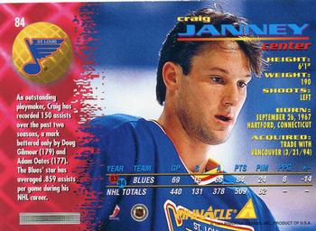 1994-95 Pinnacle #84 Craig Janney Back