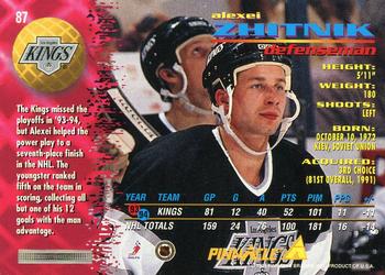 1994-95 Pinnacle #87 Alexei Zhitnik Back