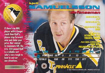 1994-95 Pinnacle - Artist's Proofs #277 Kjell Samuelsson Back