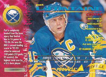 1994-95 Pinnacle - Artist's Proofs #350 Pat LaFontaine Back