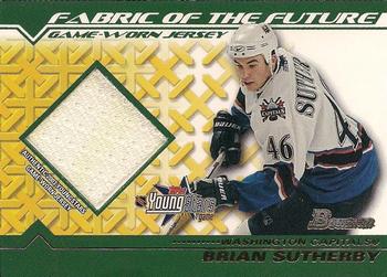 2002-03 Bowman YoungStars - Fabric of the Future Game-Worn Jersey #FFJ-BS Brian Sutherby Front