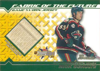 2002-03 Bowman YoungStars - Fabric of the Future Game-Worn Jersey #FFJ-NS Nick Schultz Front