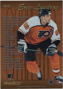 1994-95 Pinnacle - Gamers #GR16 Eric Lindros Back
