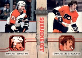 2002-03 Fleer Throwbacks - Squaring Off #8 Dave Brown / Dave Schultz Front