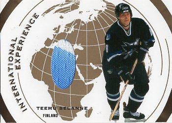 2002-03 In The Game Used - International Experience Gold #IE-10 Teemu Selanne Front