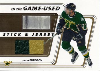 2002-03 In The Game Used - Stick & Jersey Gold #SJ-50 Pierre Turgeon Front