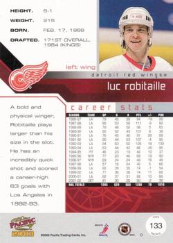 2002-03 Pacific - Nights SE #133 Luc Robitaille  Back