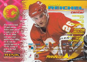1994-95 Pinnacle - Rink Collection #12 Robert Reichel Back