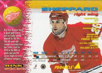 1994-95 Pinnacle - Rink Collection #14 Ray Sheppard Back