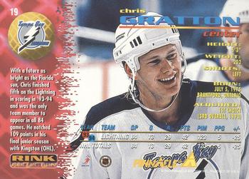1994-95 Pinnacle - Rink Collection #19 Chris Gratton Back