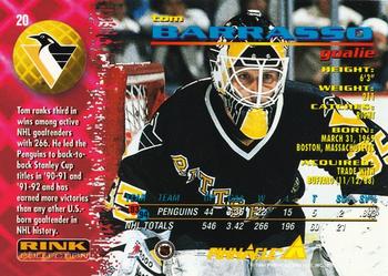 1994-95 Pinnacle - Rink Collection #20 Tom Barrasso Back