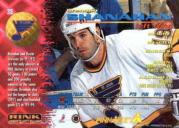 1994-95 Pinnacle - Rink Collection #32 Brendan Shanahan Back
