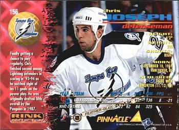 1994-95 Pinnacle - Rink Collection #156 Chris Joseph Back