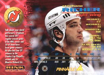 1994-95 Pinnacle - Rink Collection #166 Stephane Richer Back