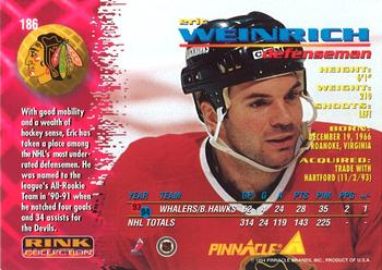 1994-95 Pinnacle - Rink Collection #186 Eric Weinrich Back