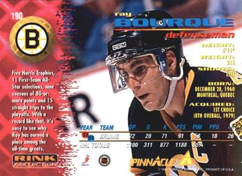 1994-95 Pinnacle - Rink Collection #190 Ray Bourque Back