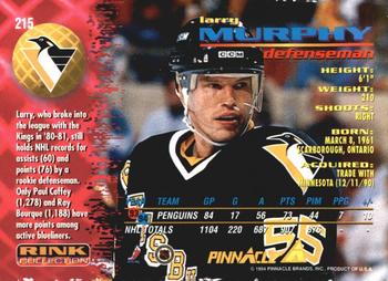 1994-95 Pinnacle - Rink Collection #215 Larry Murphy Back