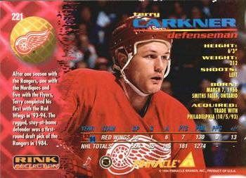 1994-95 Pinnacle - Rink Collection #221 Terry Carkner Back