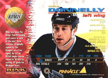 1994-95 Pinnacle - Rink Collection #223 Mike Donnelly Back
