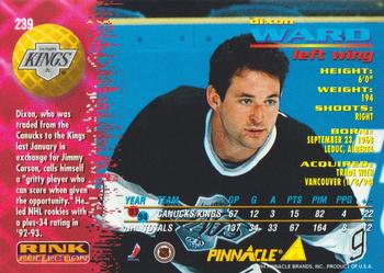 1994-95 Pinnacle - Rink Collection #239 Dixon Ward Back