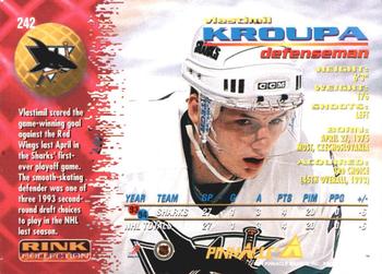 1994-95 Pinnacle - Rink Collection #242 Vlastimil Kroupa Back
