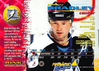 1994-95 Pinnacle - Rink Collection #278 Brian Bradley Back