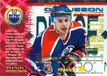 1994-95 Pinnacle - Rink Collection #303 Fredrik Olausson Back